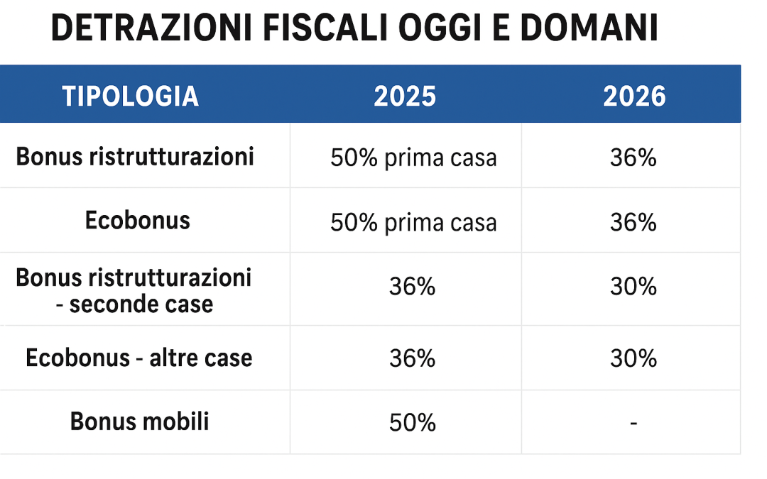 Detrazioni fiscali per l’edilizia oggi e domani: guida aggiornata e strategica
